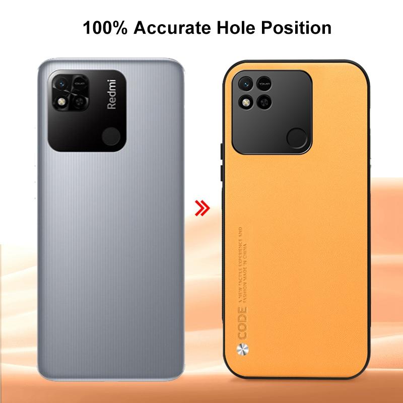 Plain PU Leather Phone Case for Xiaomi Redmi 10 10A 10C 9C NFC 9A 9T Matte Silicone Protection Case for Redmi Note 11s 11 Pro Shookproof Bumper Cover