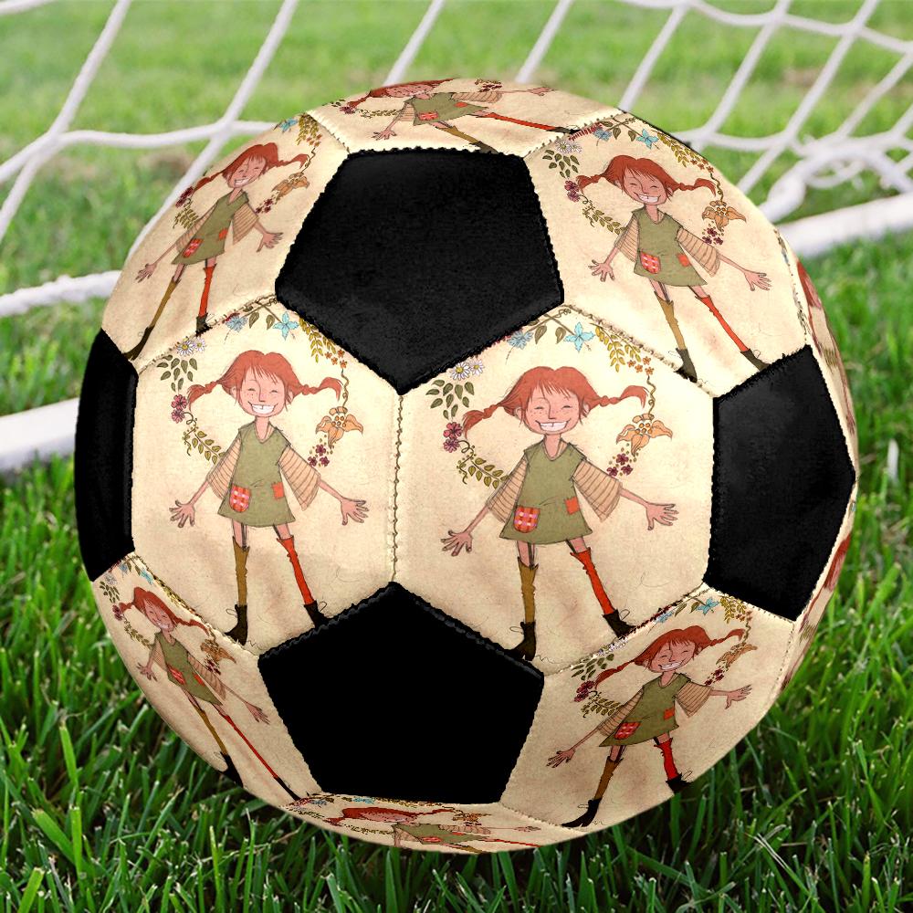 Pippi Longstocking Indoor Soccer Ball Colorful Machine Stitched PVC Size 5 Team Training Competition Ready Durable High-Bounce Cool Sports Gift