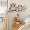 Мультяшные нарисованные Сова на ветке Спальня Гостиная Прихожая Украшение дома Фоновые настенные наклейки