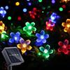 Solar String Flower Lights Outdoor Waterproof 50 LED Fairy Light Decorations for Garden Fence Patio Yard Christmas Tree, Lawn, Party