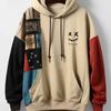 Новая осенняя толстовка с капюшоном для мужчин с 3D этническим узором и принтом в стиле пэчворк, с длинным рукавом, модная уличная толстовка с капюшоном, пуловер, свободные топы