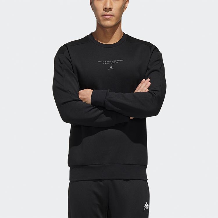 Adidas Sweatshirts Men's Black Crew Neck Moderate Regular GM4413