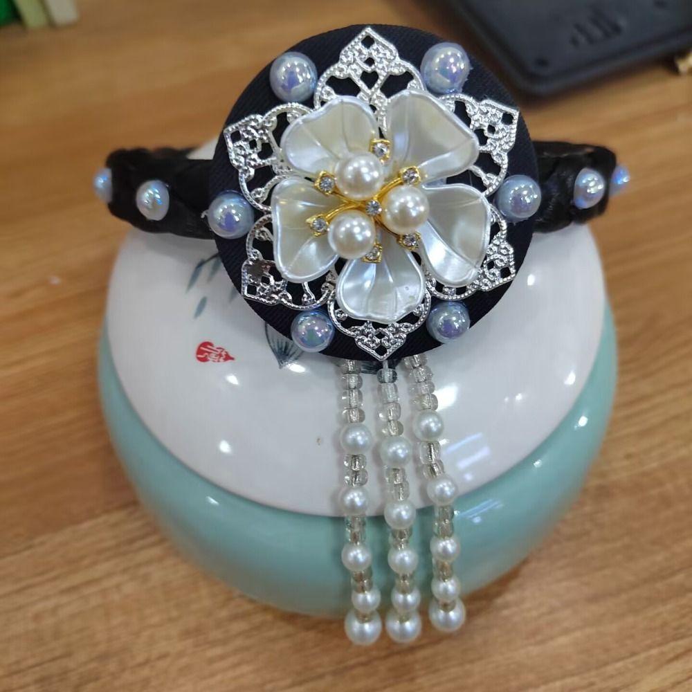 Tassel Korean Headband Flower Stage Dance Hair Hoop Retro Hanbok Hairband  Ladies