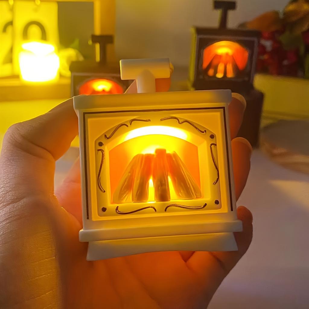 Светодиодный ретро светильник-свеча для камина, имитация пламени, декоративная лампа, подарки на Хэллоуин, Рождество, ночник, атмосферный свет