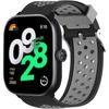 Silicone Strap for Xiaomi Redmi Watch 4, Black/Gray