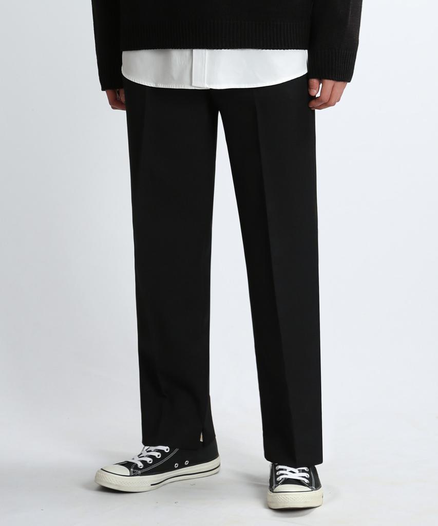 JHONNY WEST Side.Cut Wide Pants (Black)