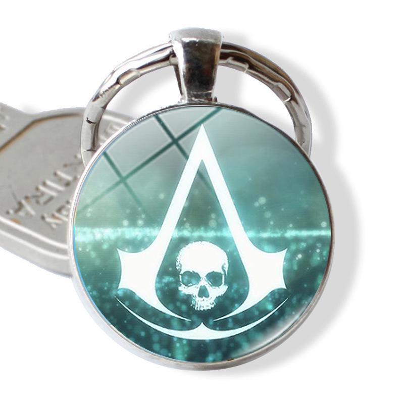 Брелок-подвеска Металлическое тисненое кольцо Assassin's Creed
