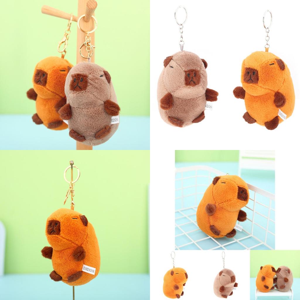 Adorable Capybara Plush Keychain Soft And Cute Cross-border Bag Charm