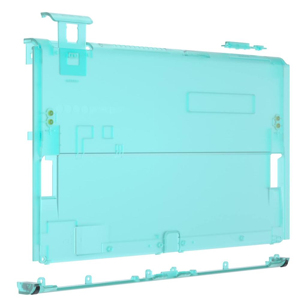 eXtremeRate Switch Compatible with OLED Soft Touch Console Back Plate DIY Replacement Housing Shell Clear Material Switch Shell Switch Stand Not