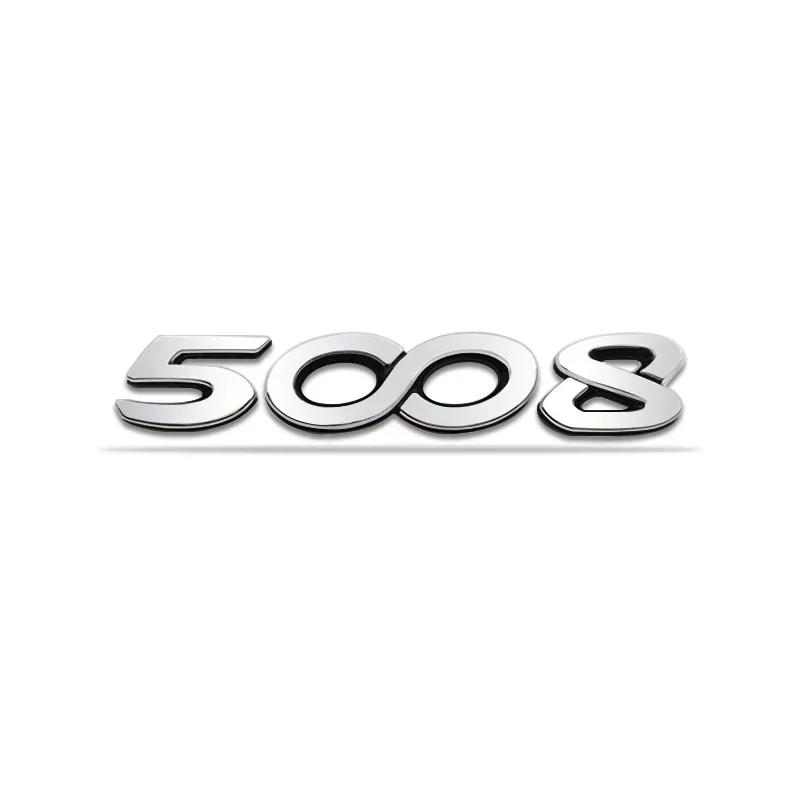 2026 Hot Car Sticker Car Trunk Emblem Letter Decal for Peugeot 2008 3008 4008 5008 Logo Metal Badge Styling Rear Sticker Modific
