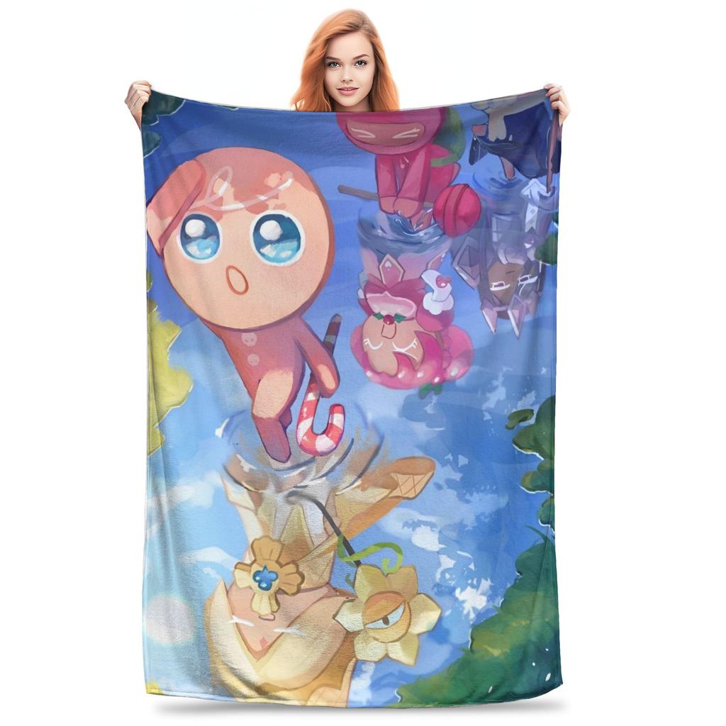 Shadow Milk Cookie Run Kingdom Blankets Flannel All Season Breathable Warm Throw Blankets for Bedding Bedroom Plush Thin Quilt