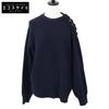 MR220146CRN Rope Cut Shoulder Knit Sweater/ Tops XS NavyUsed