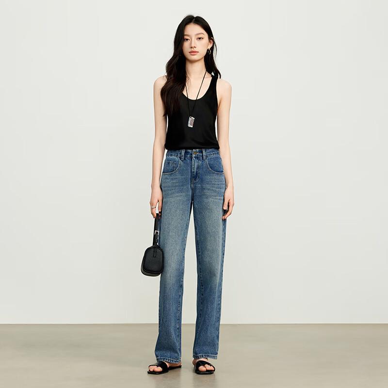 JOY SPEAKER Women's Retro High-Waist Wide-Leg Jeans