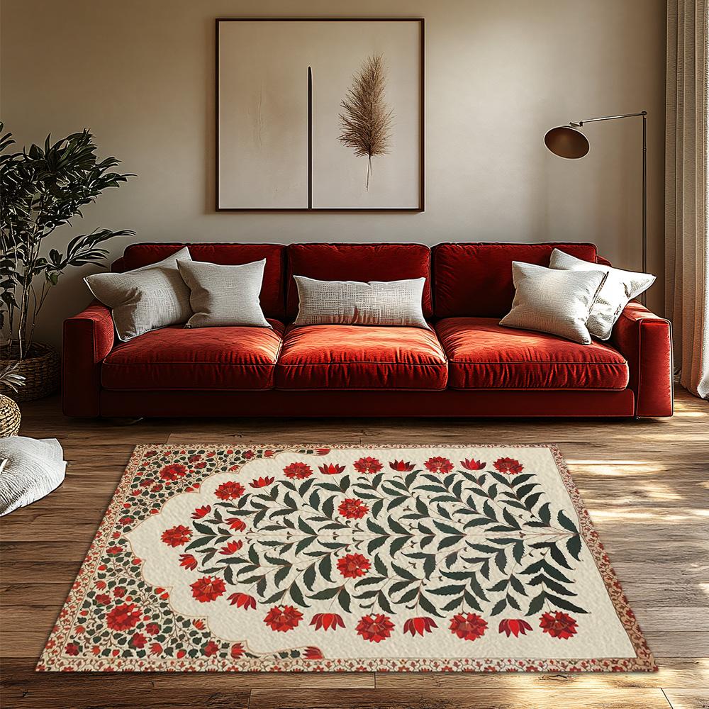 Vintage Persian Carpet Doormat Washable Area Rug Entryway Floor Mat Home Decor Traditional Oriental Pattern Indoor Outdoor Rug G