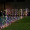 4Pack Solar Garden Lights Copper Wire Lights, 120 LED Outdoor Firewor Lights, Decorative Starburst Lights Landscape Lamp, DIY Firefly Lamp Decor