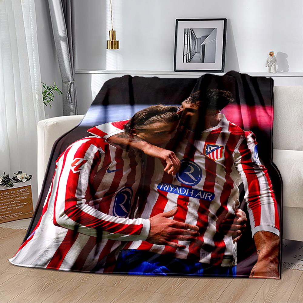Atletico Madrid Blanket Soft Warm Cozy Perfect For Couch Picnics Office Chair Four Seasons Multipurpose Playful Design