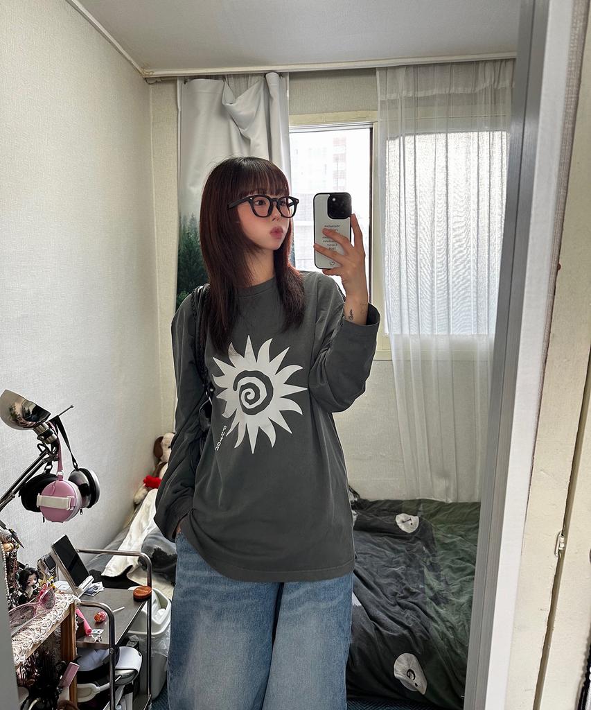 QUTON Itsun Pigment Long Sleeve T-Shirt 3 Colors
