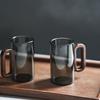 Water Cup Wood Handle Glass Coffee Cup 350ml Large Capacity Drinking Glass Heat-Resistant Simple Style Mug Gift