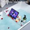 Expandable Bathtub Tray Caddy Strong Load-bearing Non-Slip Foldable Design Transparent Bath Accessories