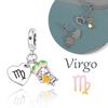 925 Silver 12 Months Birthstone Heart-shaped Beads Charms Fit Original Bracelet Charm Beads Necklace Diy Female Jewelry