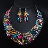 Преувеличенные хрустальные ожерелья и серьги, набор для банкета, украшения для женщин, аксессуары