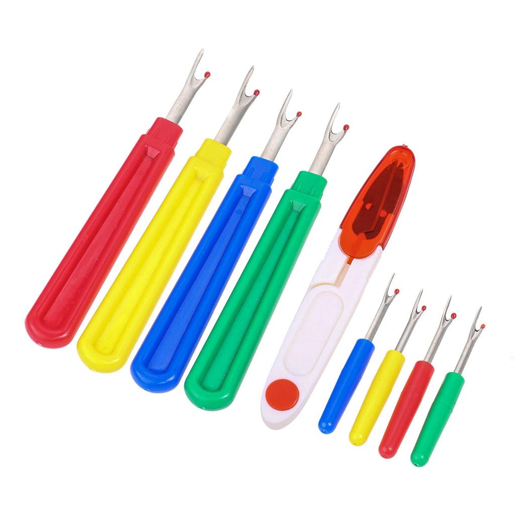 Hicello Thread Trimming Seam Thread Sewing Craft Embroidery Sewing 9 Piece Plastic Safety Cap Included Scissors, Ripper, Cutting, Tools, Supplies,