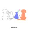 Cat Dog Friends Cutting Dies Metal Stencil DIY Scrapbooking Album Paper Card Embossing Craft Decor Art Die Cut Animal