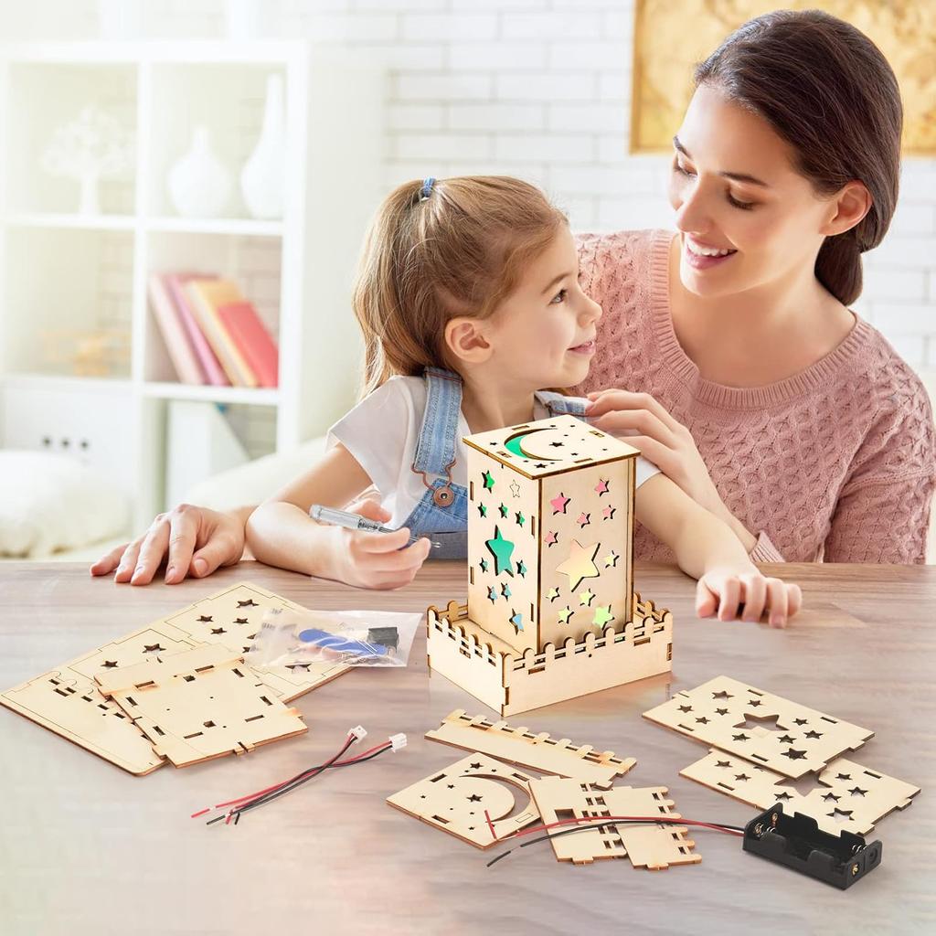 Wood Craft Kit STEM Kits DIY Science Building Projects 3D Wooden Puzzles Assembly Model Set Educational Toys for Boys & Girls