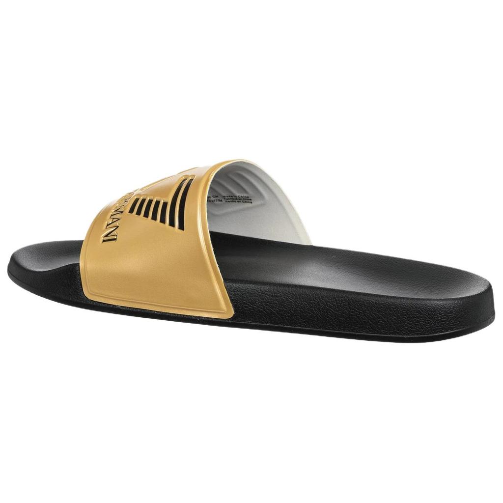 Emporio Armani EA7 Круглый носок Плоские шлепанцы Унисекс сандалии Желтый 7X000108AF15118MZ097