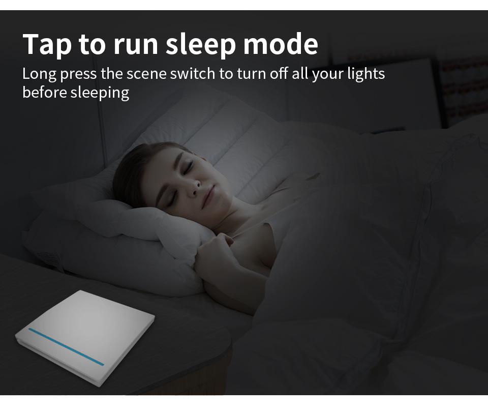 Tuya Zigbee беспроводной переключатель сцен для умного дома с креплением на наклейке