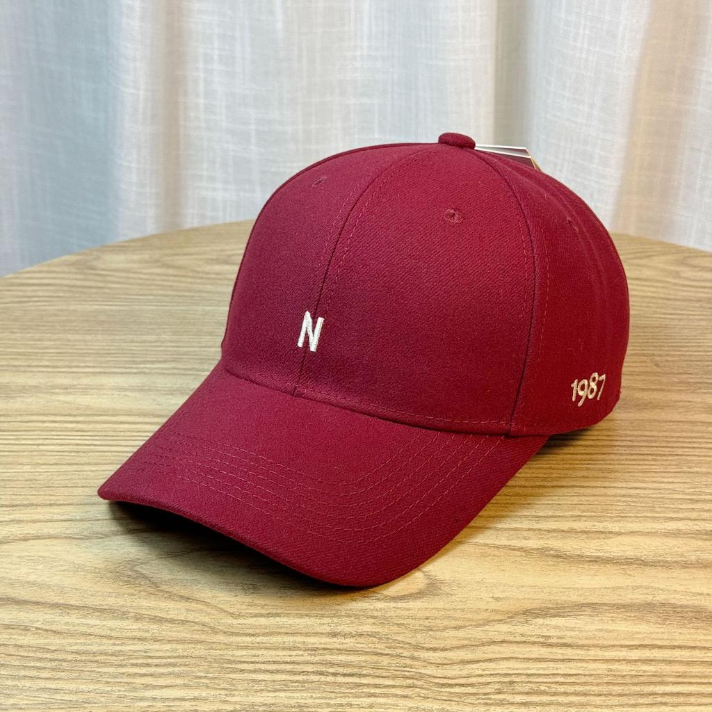 Korean-style woolen embroidery N Letter-printed baseball cap for women, versatile for autumn and winter, suitable for young and middle-aged, casual