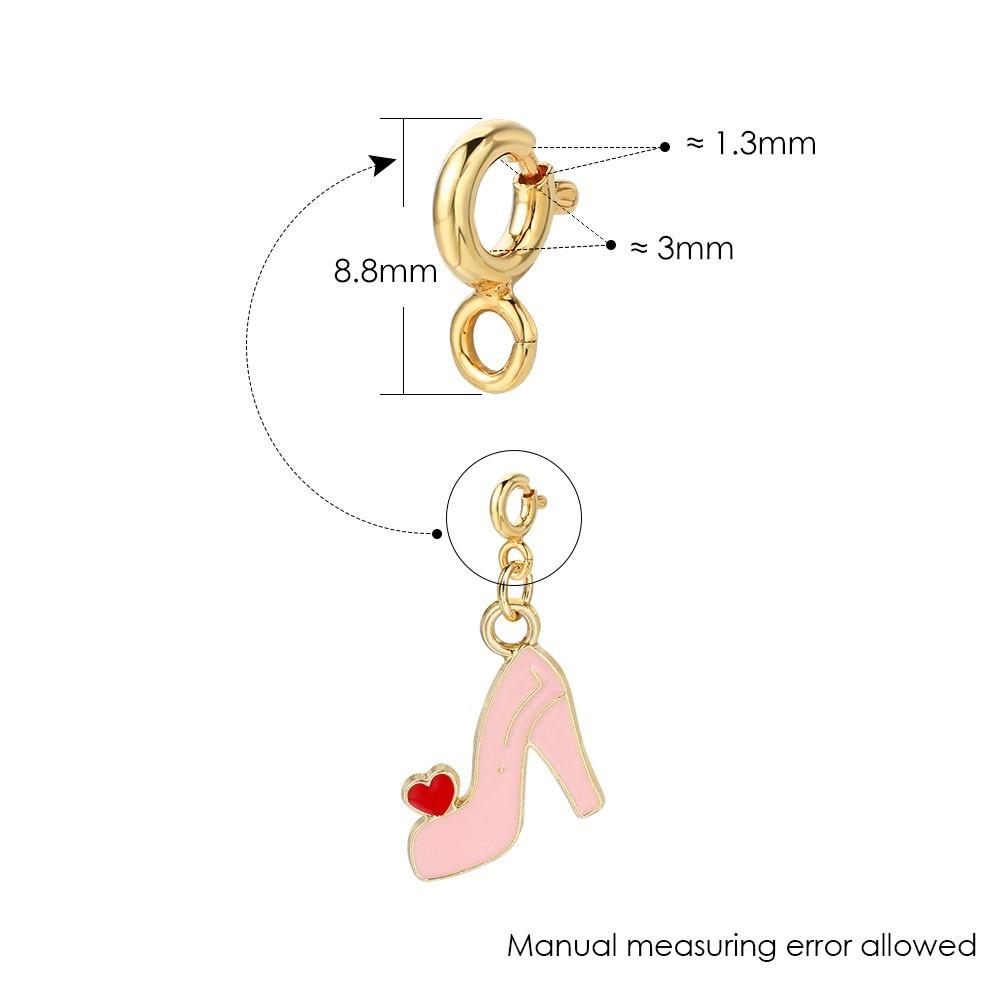 Heart Pendant Charm For Women Pink Flower Cherry Pearl Shaped Jewelry Romantic Cute DIY Making Accessories