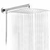 Stainless Steel Chrome Finish Modern Design Shower Head Shower Arm Fixed Wall Mount Single Water for Bathroom Home Apartment Use