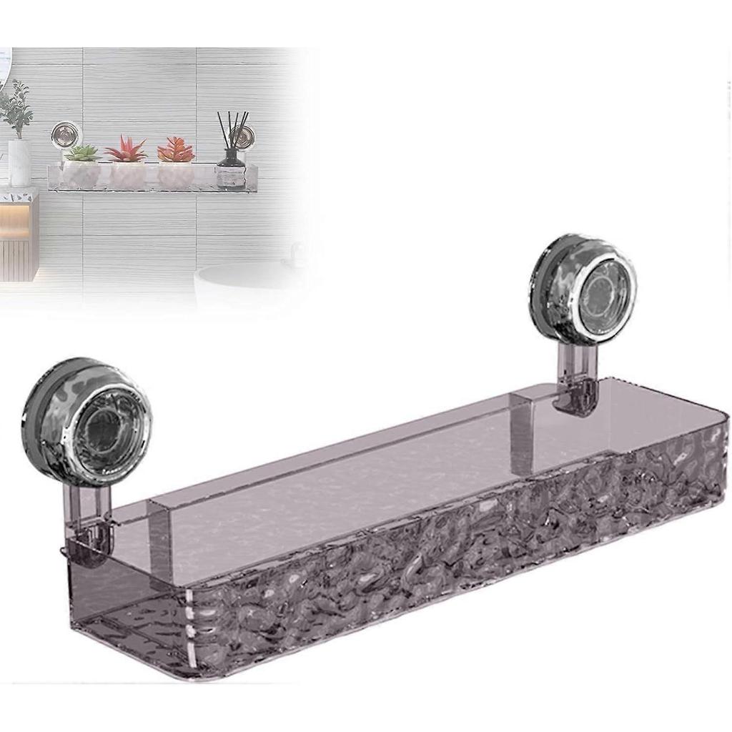 Corrugated Suction Cup Storage Holder,Movable Shower Shelf Suction Cup,Shower Caddy Large Capacity Bathroom Organizer,No-Drill Wall-Mounted Storage Sh