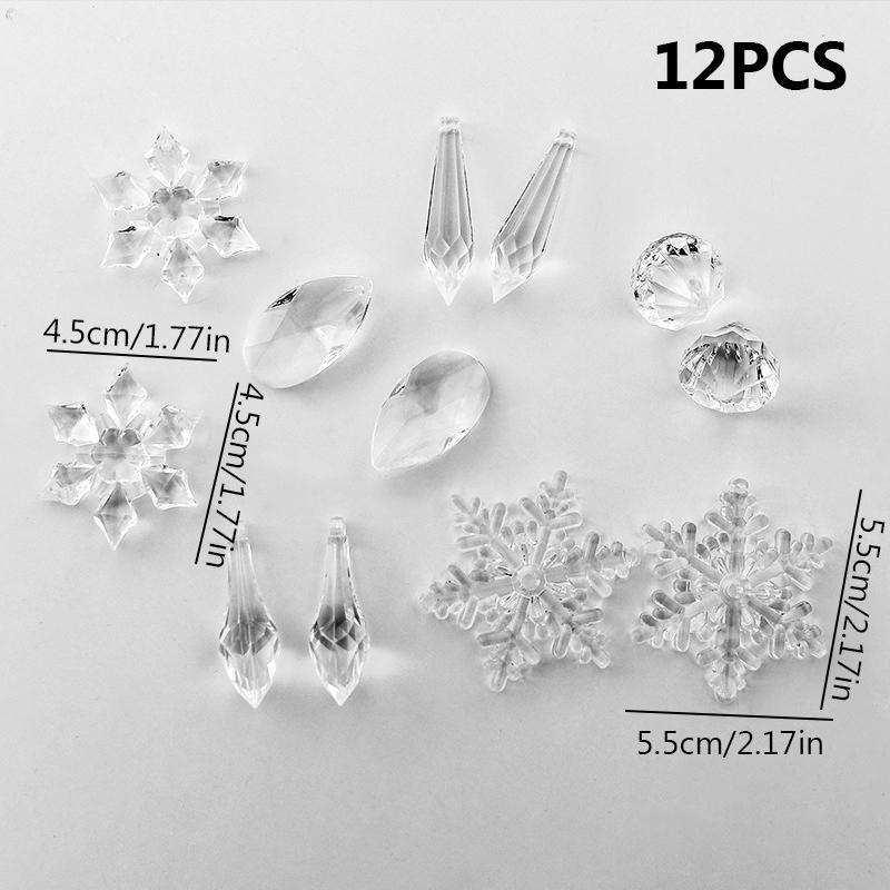 10/12 шт./комплект подвеска на рождественскую елку украшение праздничные принадлежности креативный рождественский прозрачный кулон
