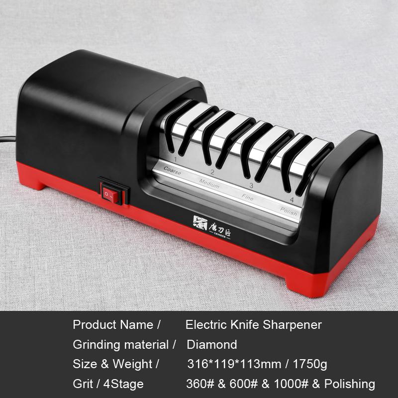 TAIDEA Electric Knife Sharpener TG2102 4Stage Sharpening System Diamond With Polishing Woodwork Grindstone Tool AC 220V EU PLUG