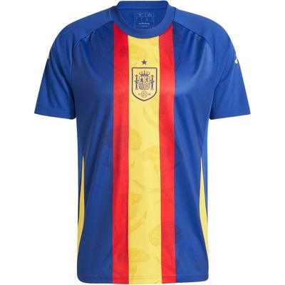 Футбольная майка с короткими рукавами и короткими рукавами для тренировок в Кубке Европы с цветными блоками, мужские топы Victory-Blue IW7891