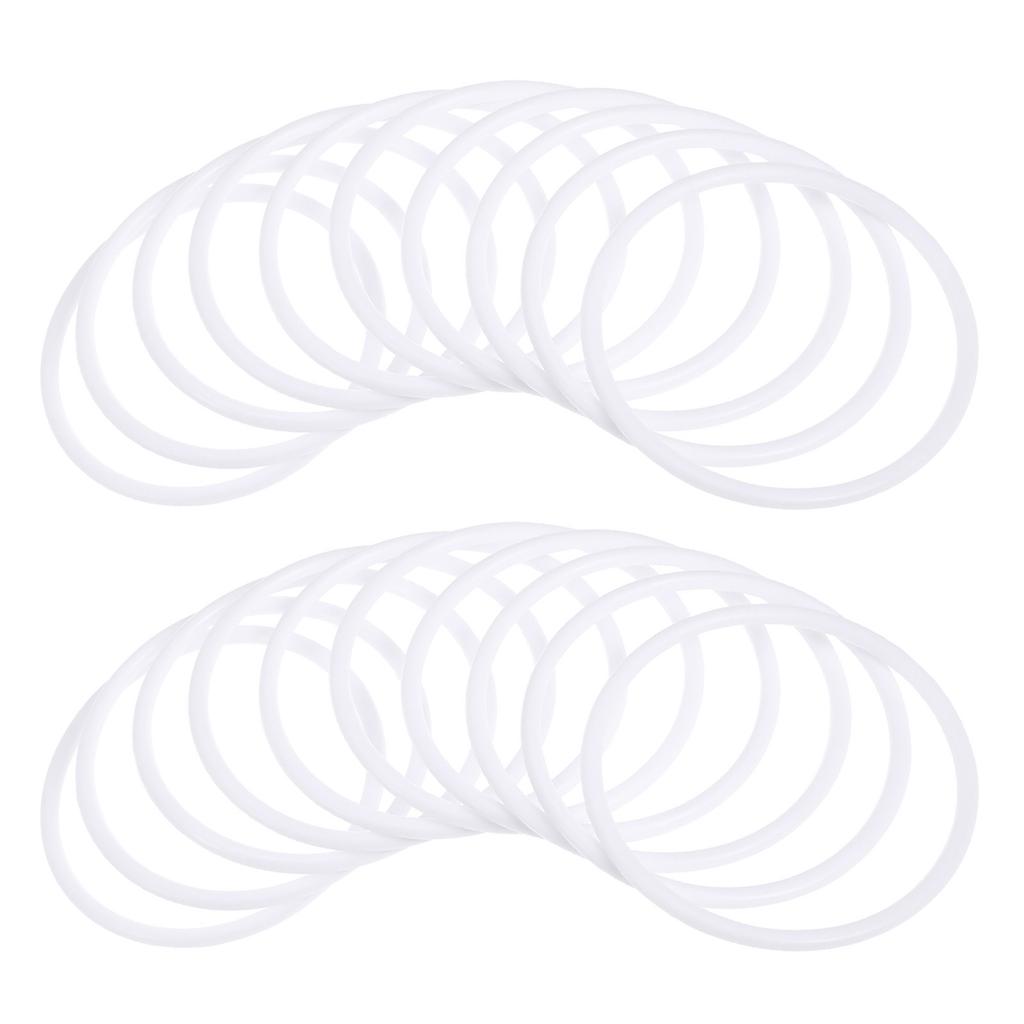30Pcs White 6Cm Plastic Dreamcatcher Rings DIY Craft Kit for Handmade Wall Art Mandalas Home Decor Dreamcatcher Circle