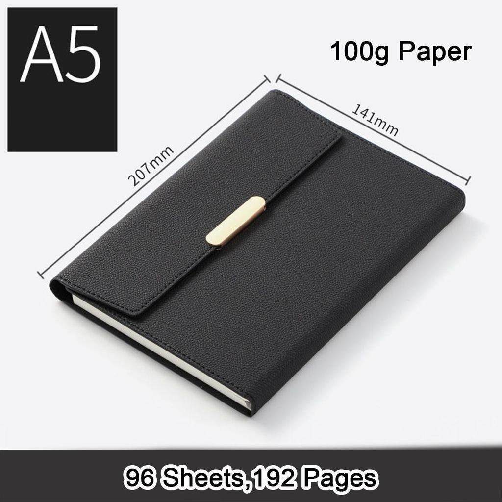Блокнот из плотной кожи формата А5, тетрадь для записей предметов для учащихся, журнал рабочих совещаний, ежедневник на пряжке, журнал путешествий, 96 листов, 192 страницы