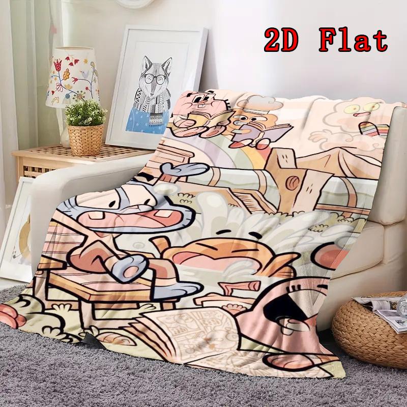 The Amazing World of Gumball 2D Flat Pattern Flannel Blanket High quality All Seasons Warmth and Comfort Perfect for Christmas Gifts.MMT0918346