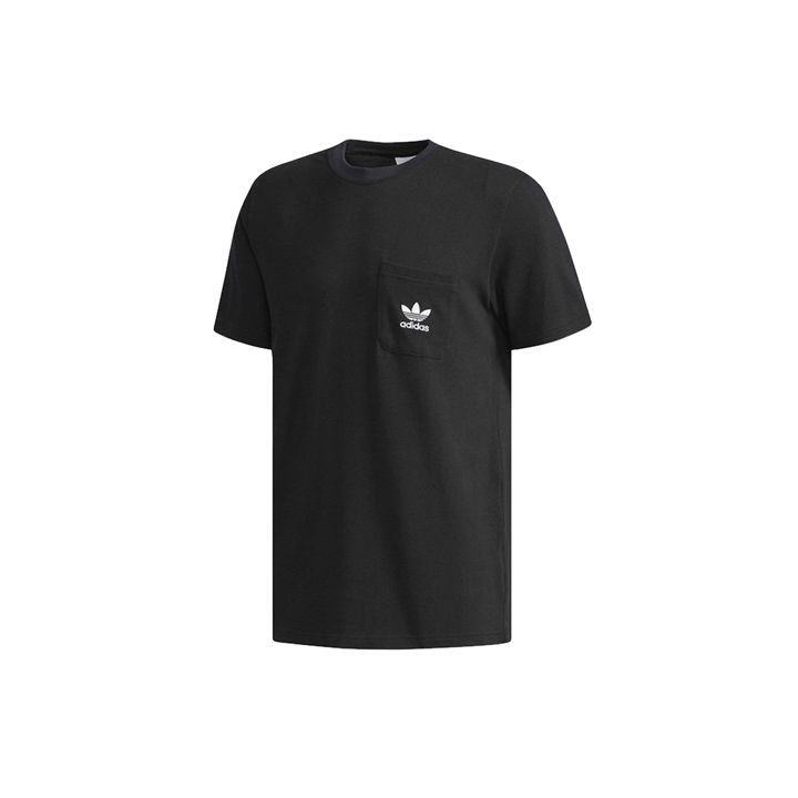 Adidas Оригинальная спортивная футболка с коротким рукавом и логотипом Clover, мужские топы, черная CW5174