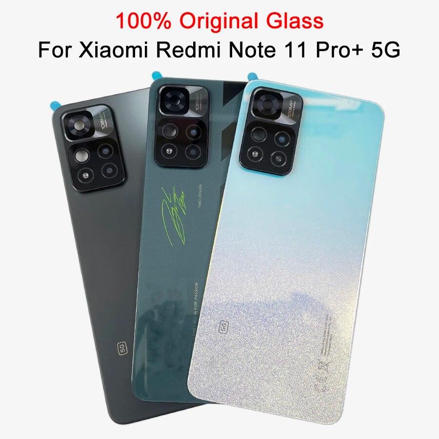 Back Glass Cover For Xiaomi Redmi Note 11 Pro+ 5G Plus Battery Door 21091116UG 21091116UC Replacement With Camera Frame