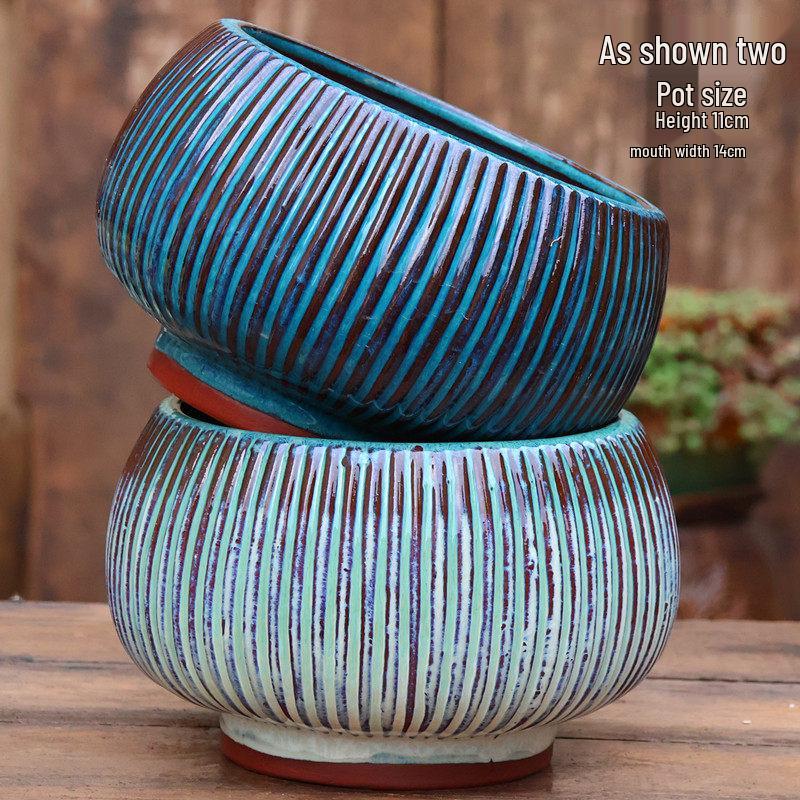 Yixing Handmade Square Mouth Coarse Pottery Planter - Large Succulent Flower Pot with Old Branch Design and Jade Pendant.