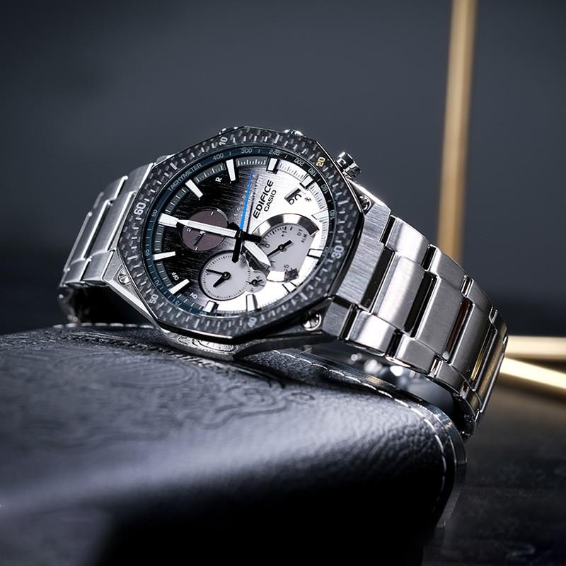 Casio EDIFICE Scuderia Alpha Tauri Сотрудничество Градиентное Цветовое Сочетание Bluetooth Соединение Кварцевый Механизм Японские и Корейские Часы EQB-1100AT-2APR