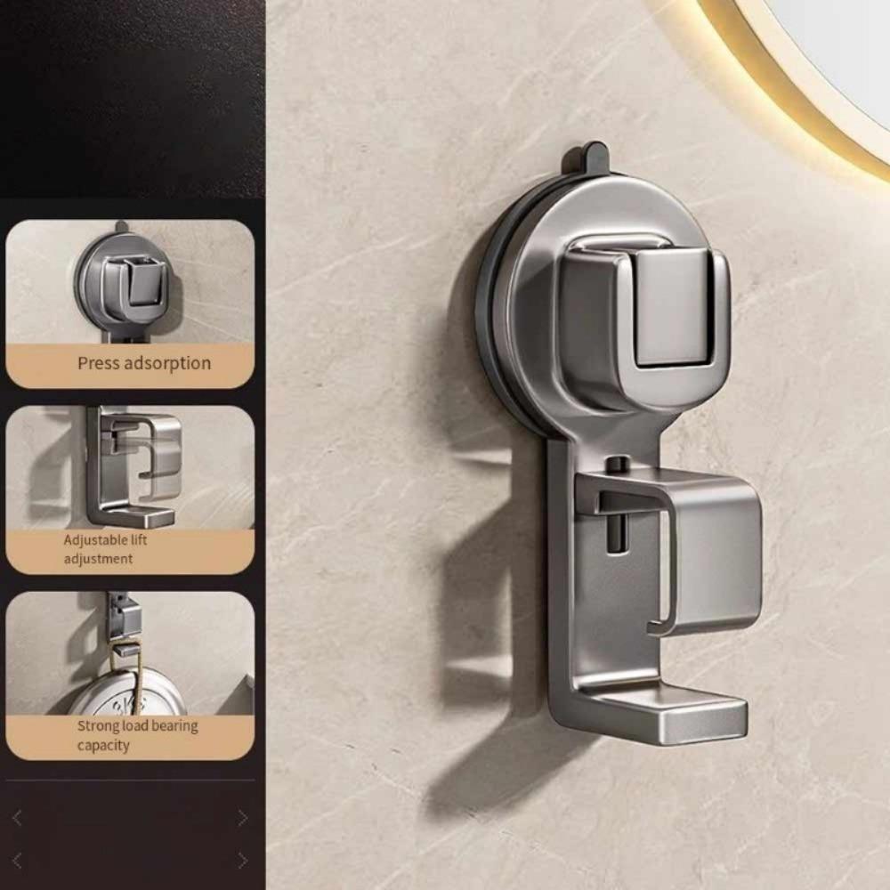New Suction Cup Washbasin Hook Wall Mounted Reusable Towel Racks Waterproof Adjustable Bathroom Storage Rack