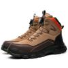 Steel Toe Safety Boots Rotating Button Men Shoes Protection Waterproof Breathable Work Shoes for Men Anti Wear-resistant Static