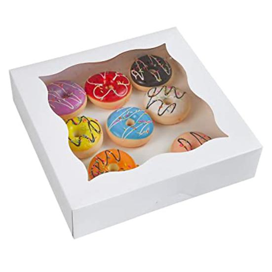 Упаковочная коробка для десерта, полезное видимое окно, утолщенная бумажная коробка для торта, праздничный пирог, печенье, печенье, упаковочный футляр для кексов, коробка для печенья