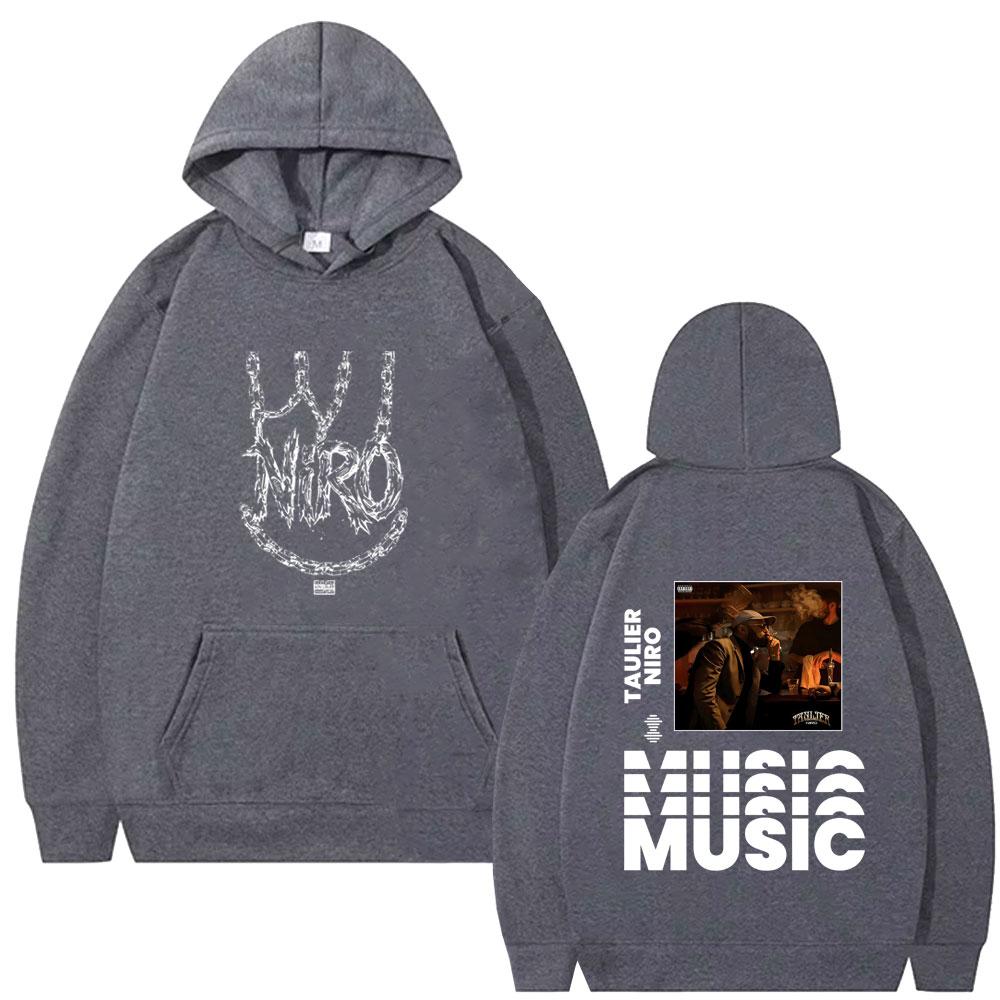 Rapper Niro Taulier Album Graphic Hoodie Men's Women's Rock Hooded Tracksuit Male Casual Fleece Pullover Hoodies