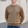 Oversized Men Casual Long Sleeve Texture Pullovers Sweatshirts