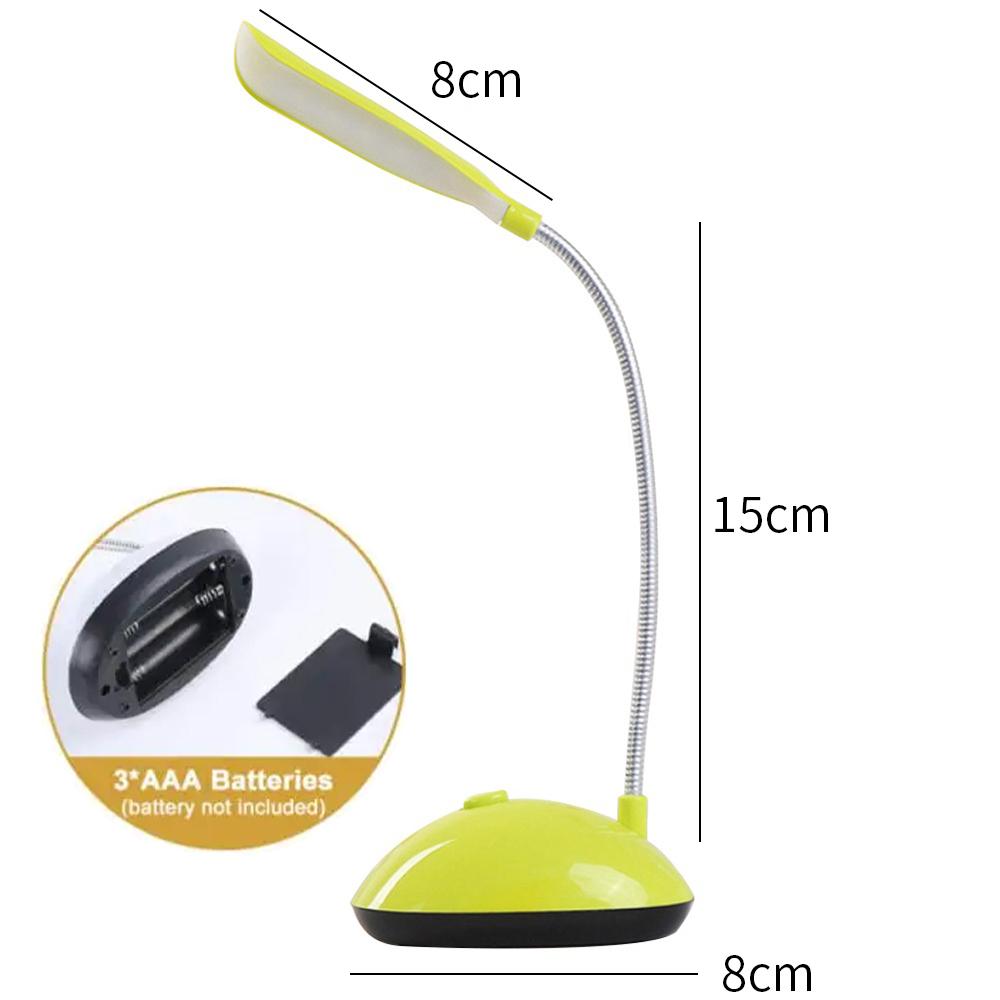 Светодиодная мини-настольная лампа с питанием от батареи, защита глаз, портативное складное домашнее освещение, прикроватная настольная лампа для спальни, учебы и чтения